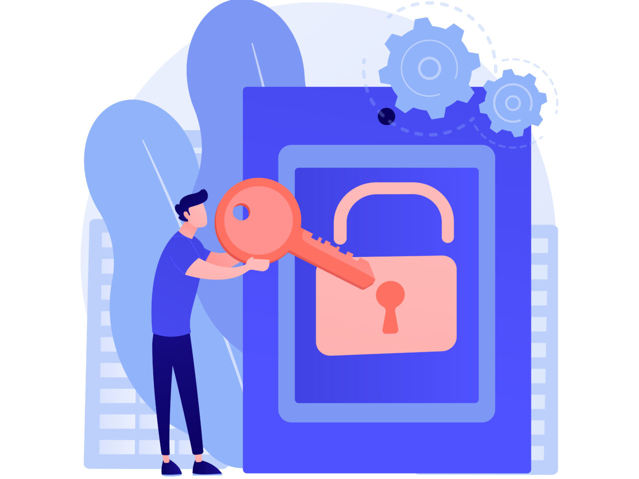 Access control system abstract concept vector illustration. Security system, authorize entry, login credentials, electronic access, password, pass-phrase or PIN verification abstract metaphor.